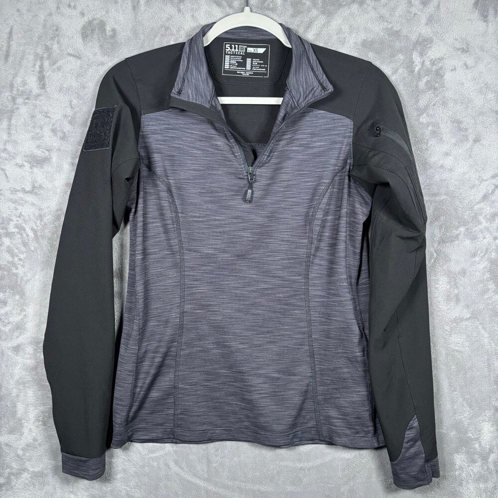 5.11 Tactical XS Women’s Black Quarter-Zip Pullover Combat Shirt
